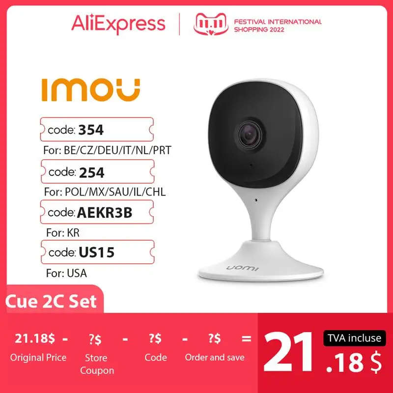 

Ip-камера IMOU Cue 2C с функцией ночного видения, 1080P, Wi-Fi