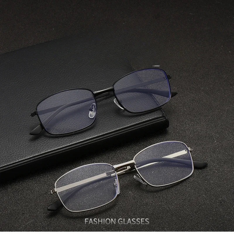 

2023 Men's Anti Blue Light Presbyopia Glasses Black Women's Metal Reading Glasses Ultra Light Resin Reading Eyewear Gafas