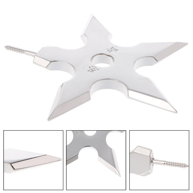 

Ninja Throwing Star Coat Hooks Holder Bedroom Wall Stainless Steel Hangers