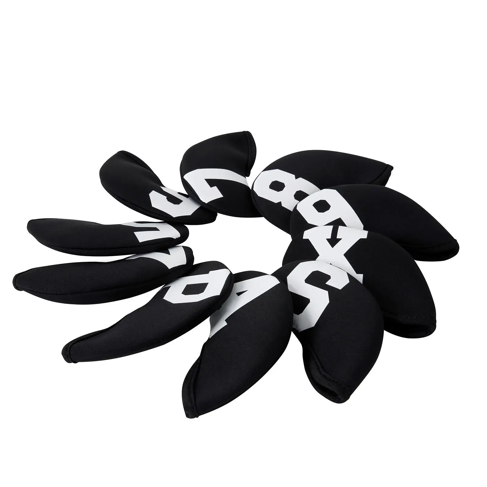 

10Pcs Golf Iron Head Covers Head Protector Sleeves Fit Most Irons Number Tag
