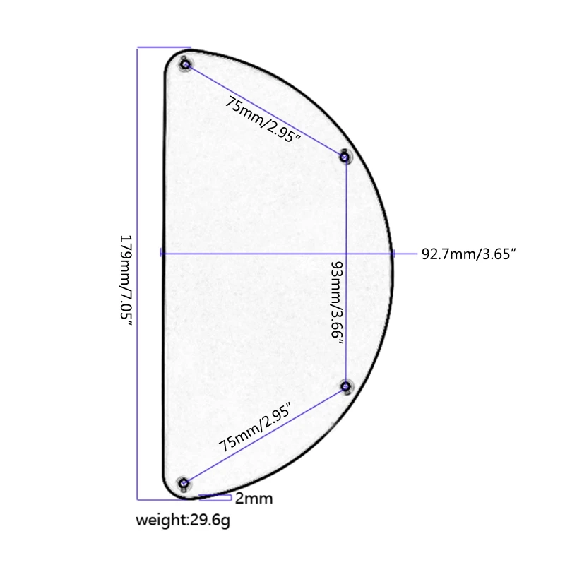 Черная пластиковая крышка полости для бас-гитары задняя пластина проводки