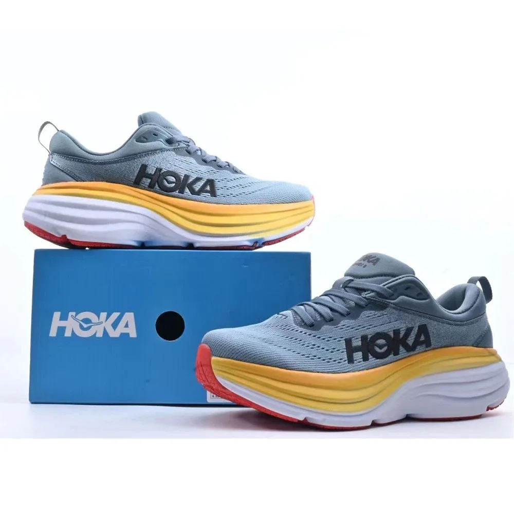 HOKA Bondi 8 Running Shoes for Men Women Road Running Shoes Shock-absorbing Comfortable Casual Sneakers Anti-slip Wear Resistant