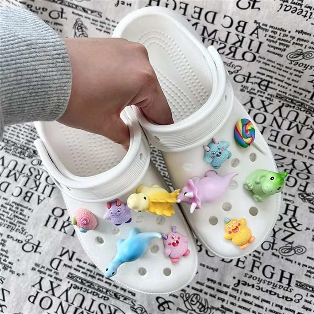 Мультяшные милые резиновые монстры динозавры аксессуары для мальчиков сандалии