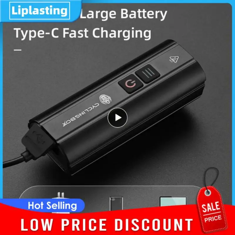 

Bicycle Light 1800 Lumens Glare Flashlight Night Cycling Aluminum Alloy Headlight TYPE-C Rechargeable MTB Bike Handlebar Light