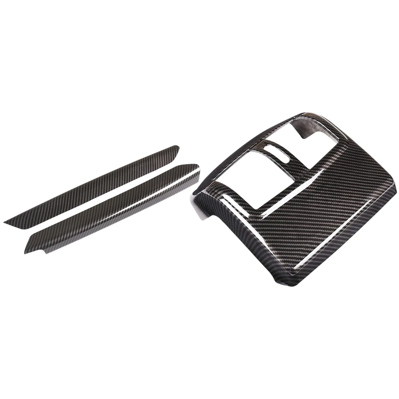 

1 Pcs Rear Air Condition Outlet Vent Cover Trim & 2 Pcs Abs Carbon Fiber Style Car Center Console Side Decoration Strip