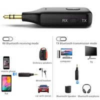 bluetooth 5 0 receiver transmitter aux 3 5mm jack stereo wireless audio adapter usb dongle mic handsfree for car speaker pc tv