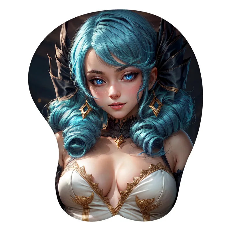 

3D Mouse Pad Gwen League Of Legends Anime Wrist Rest Silicone Sexy Creative Gaming Mousepad Mat