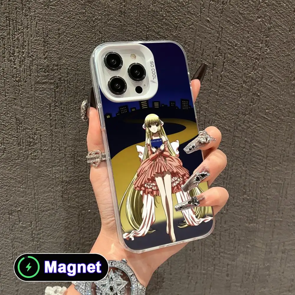 Фото Чехол для мобильного телефона MagSafe с изображением Чи из аниме Chobits, белый, полупрозрачный, для iPhone 17 16 15 14 13 12 11 X XR XS Air Pro Max Plus №5