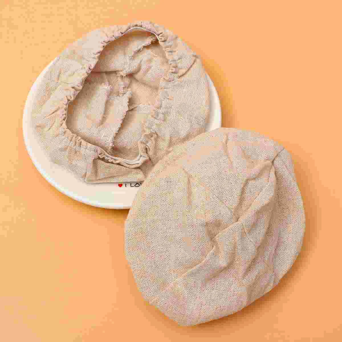 

2 шт., Круглая льняная корзина для хлеба, 13x6 см