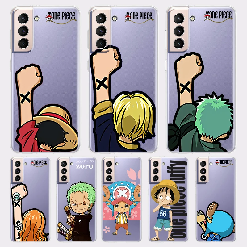 

Hot Anime One Piece Cool for Samsung Galaxy S22 S21 S20 Ultra Plus Pro S10 S9 S8 S7 4G 5G Soft TPU Transparent Phone Case Fundas