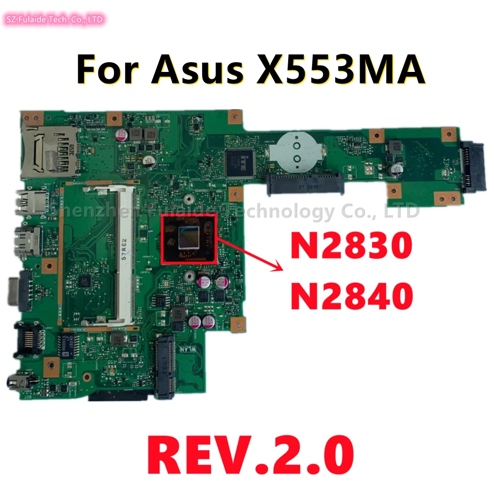 Материнская плата для ноутбука Asus X553MA X503M F553MA F553M REV2.0 с N2830 N2940 N3540 CPU DDR3 X553MA