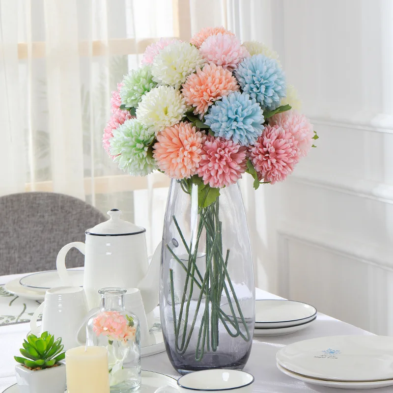 Искусственный Одуванчик с 3 головками украшение для дома свадьбы гостиной