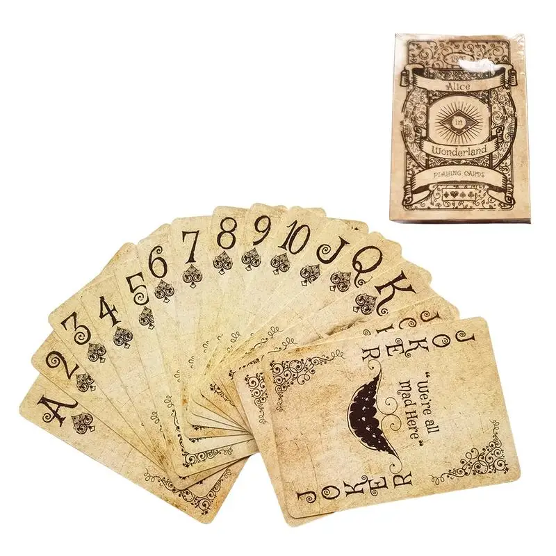 

Винтажные стильные игральные карты Алиса в игре для покера искусственные настольные игры набор волшебных карт новые подарки Pokers