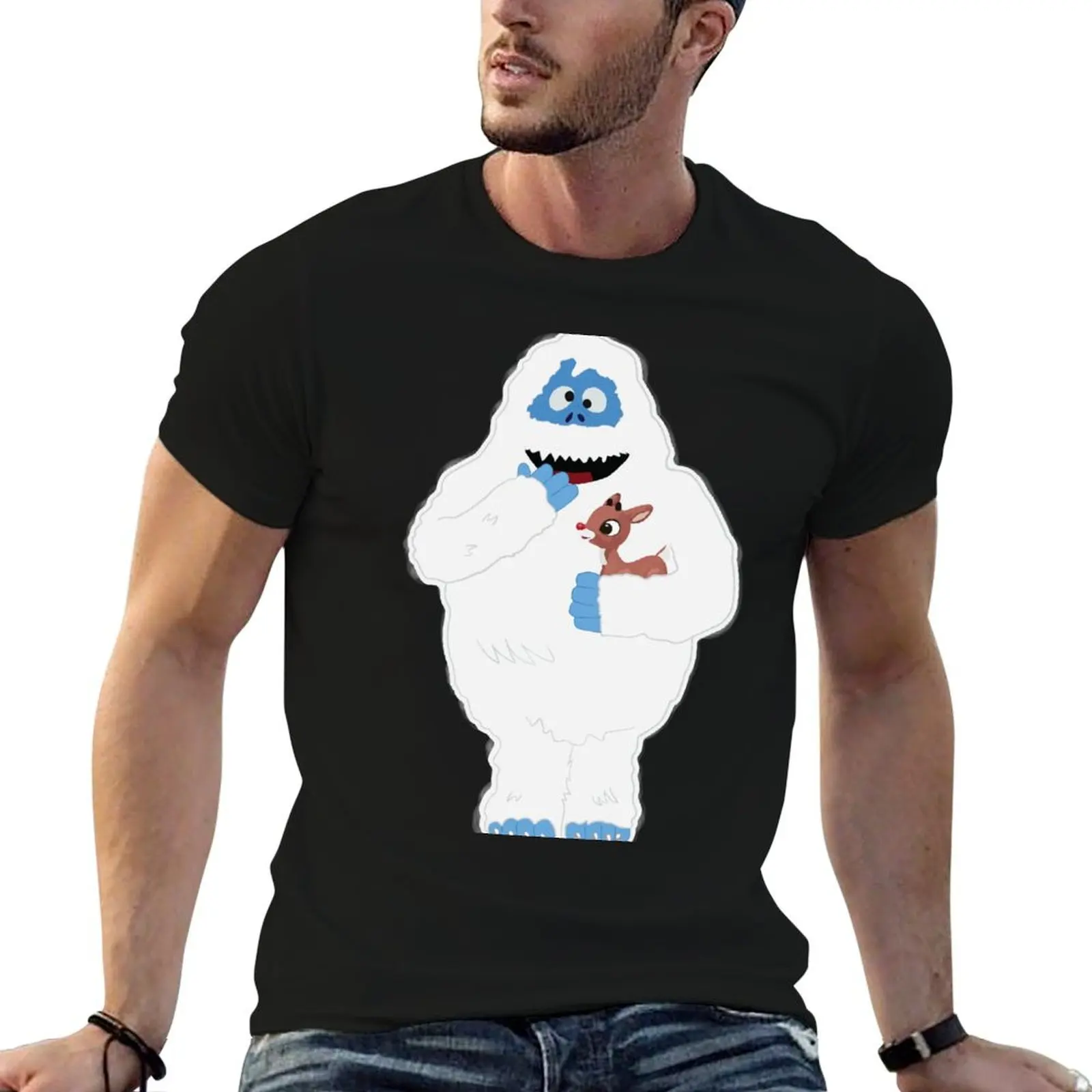 Фото Классический рождественский Абоминабл-Снобмен с Рудольфом? Футболки GraphicLoveShop для мужчин, хлопковые футболки №1