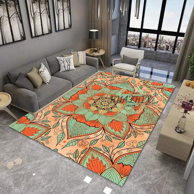 коврик придверный коврик для ванной журнальный столик Индийский напольный коврик с мандалой для прачечной, напольный коврик, настенный коврик, кухонные коврики для входного дома, Современное украшение для дома