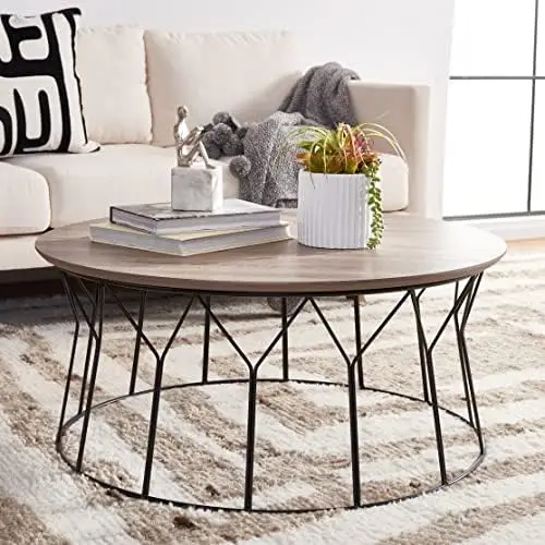 

Collection Deion Retro Mid-Century White and Black Coffee Table