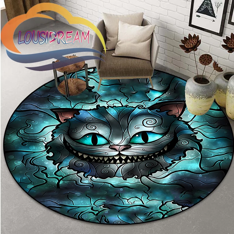 Alice Cheshire Cat Round Child Cushion camera da letto tappetino per Computer sedia Area decorazione tappeti camera da letto