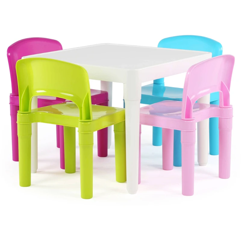 

Kids 5 Piece Table and Chairs Set - Pastel