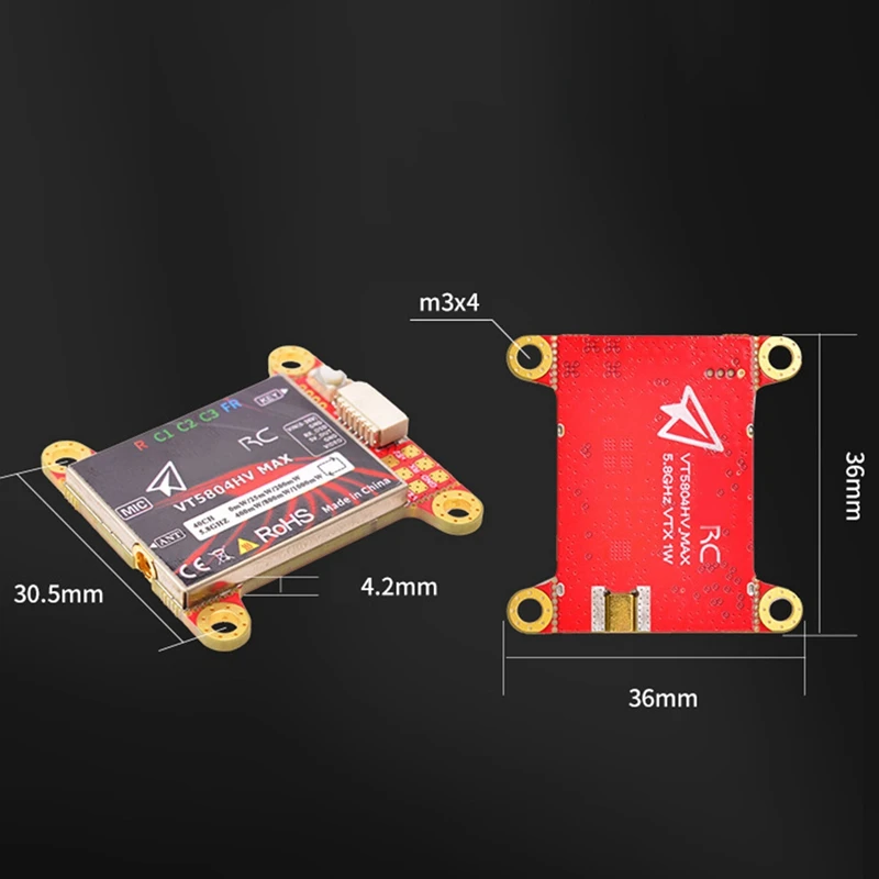 Для видеопередатчика Pandarc VT5804HV MAX 5 8G 1W VTX 40CH FPV регулируемые параметры OSD NTSC/PAL для