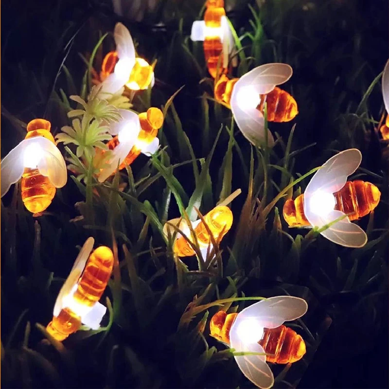 Светодиодная гирлянда на солнечной батарее водонепроницаемый уличный шнурок с