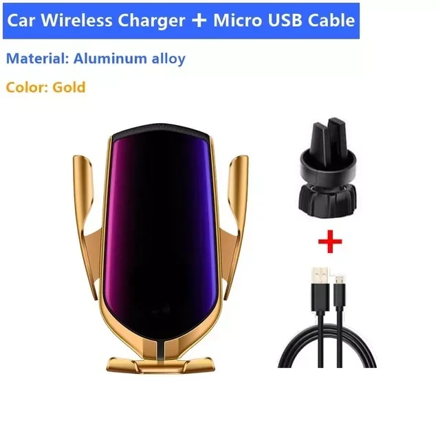 

New in Sensor Automatic Clamping Car Wireless Charger Stand Air Outlet Multifunction Phone Holder Auto Wireless Charging Bracket