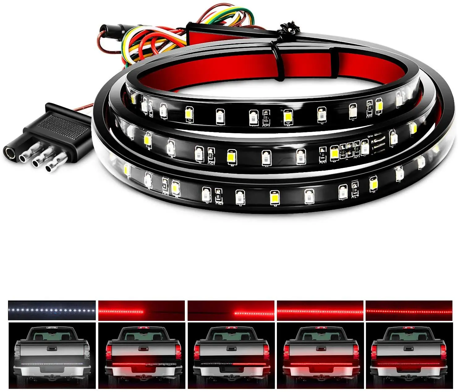 

Single Row Pickup Truck Tail Light with 48/60 Inch Pickup Truck Lights Highlight Brake Two-color Steering