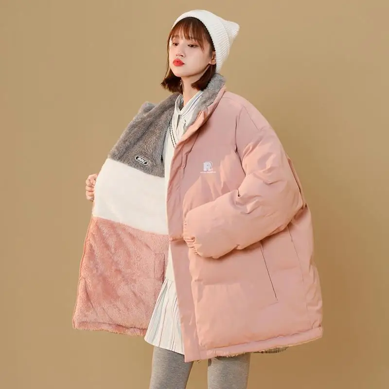 Winter Women's Cold Coat Parkas Super Hot Coats Jackets Lambskin Cotton Jacket Fashion New Wear Both Sides