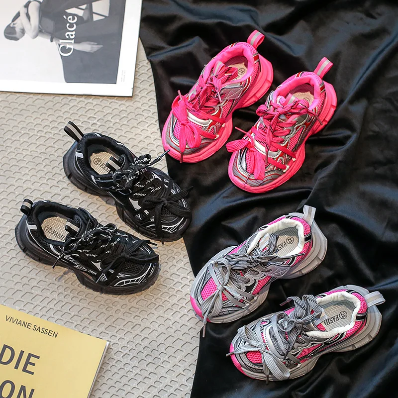 

Kids Tennis for Children Girls and Boys New Arrival Casual Shoes Pink Fashion Sneakers Size 26-36#,YY-0828