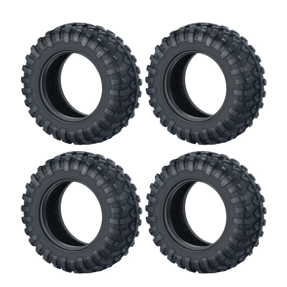 4Pcs Rubber Tires 42X15mm Wheel Tire Tyre for Kyosho Mini-Z 4X4 SUZUKI Jimny RC Crawler Car Upgrades Parts