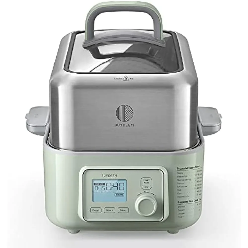 

5-Quart Electric Food Steamer for Cooking, One Touch Vegetable Steamer, Digital Multifunctional Steamer, Quick Steam in 60s