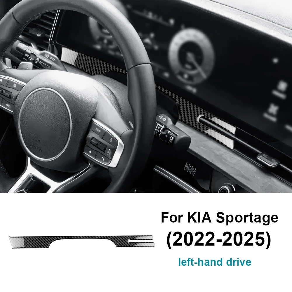 

Настоящая мягкая наклейка из углеродного волокна для Kia Sportage NQ5 2022 2023 2024 2025 LHD RHD, автомобильная приборная панель, внутренняя отделка