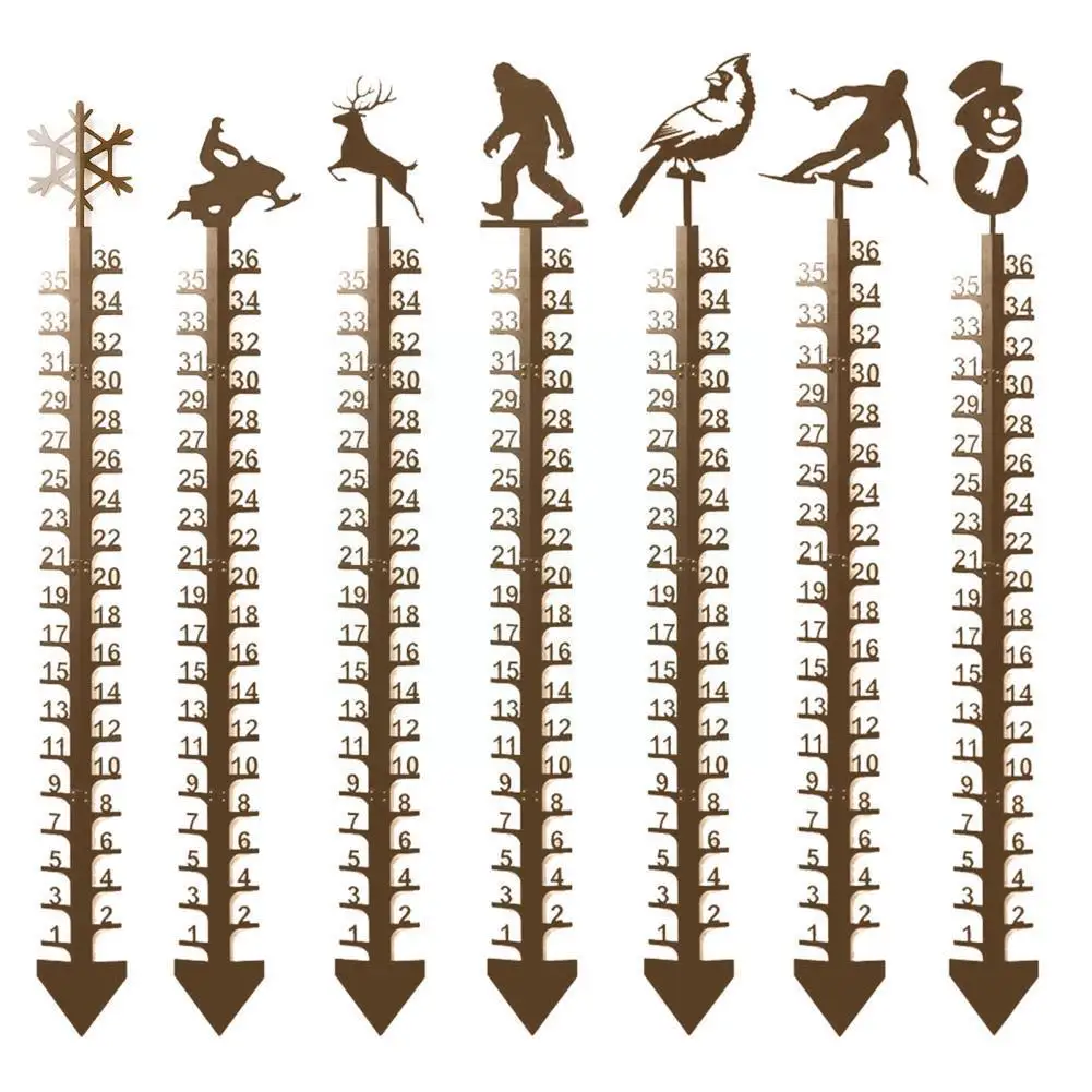 

120 см Зимний снег фотодвор Декор снег мерная железная палочка праздничные стойки подарок ярдкий Декор уличный сад W1Z6