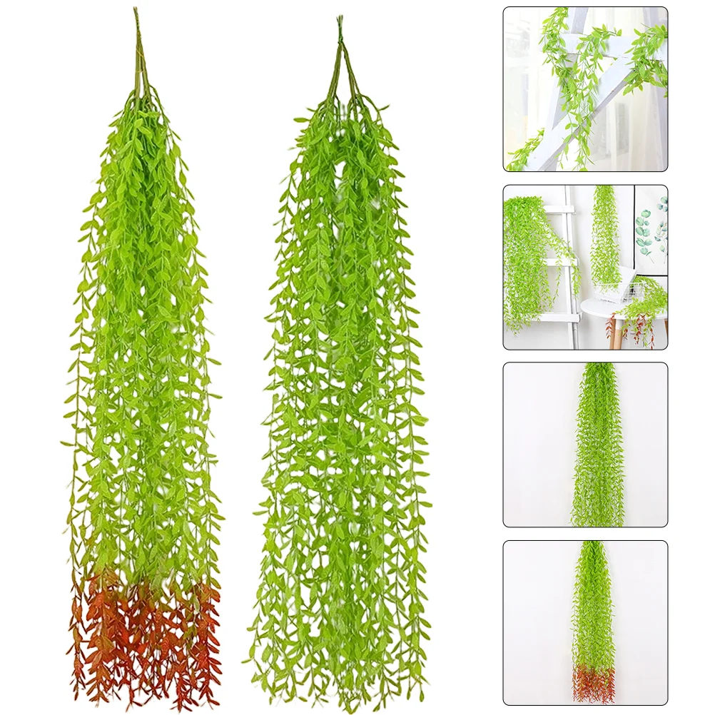 

Hanging Vine Artificial Plantsfake Green Greenery Garland Faux Simulated Weeping Wall Decor