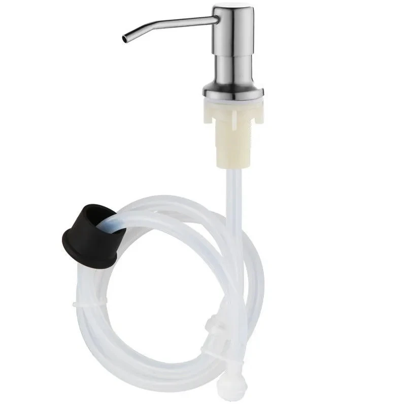 Дозатор жидкого мыла для кухни диспенсер на раковину из нержавеющей стали с
