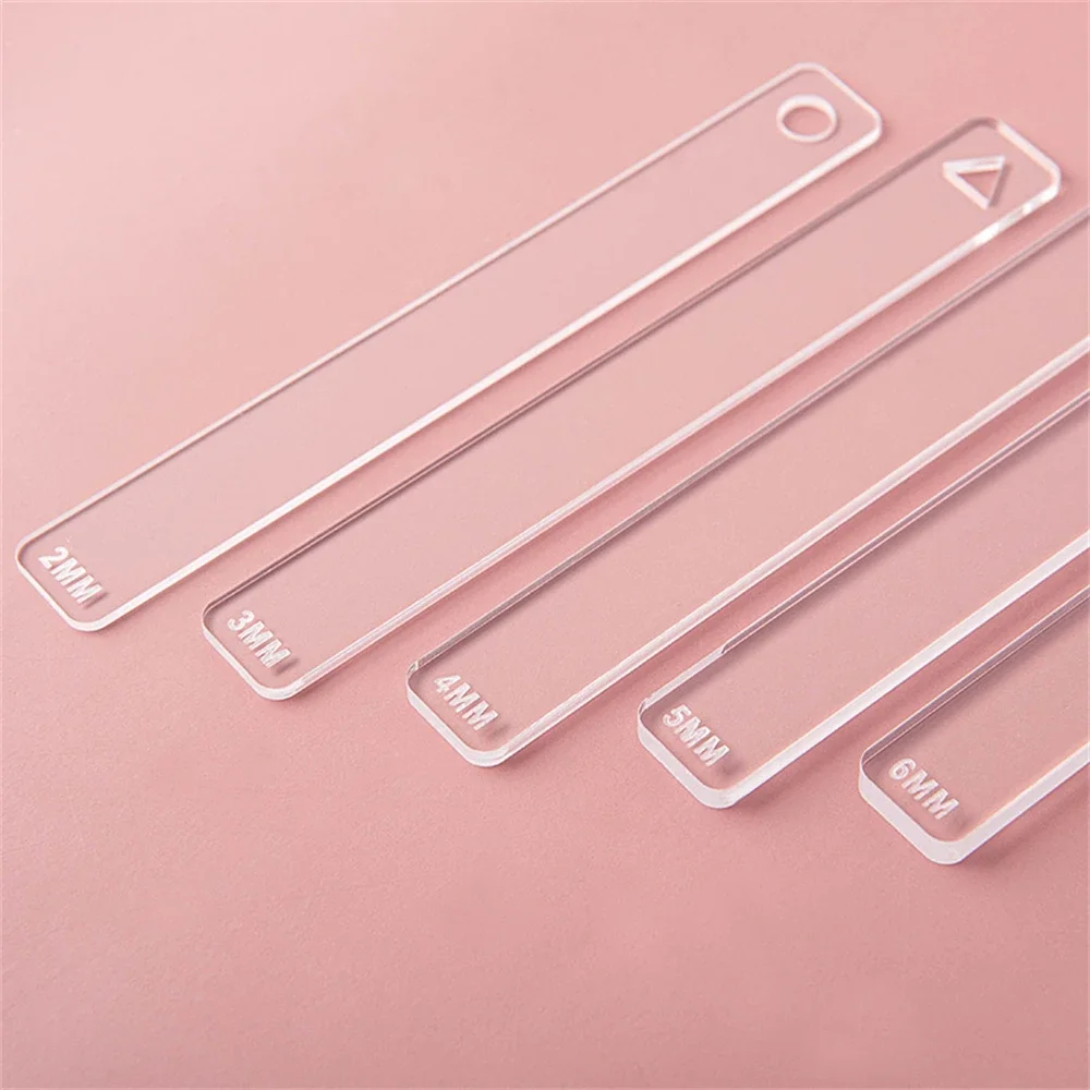 2 шт. 2/3/4/5/6 мм глиняная линейка акриловая мягкая полимерная для толщины глины