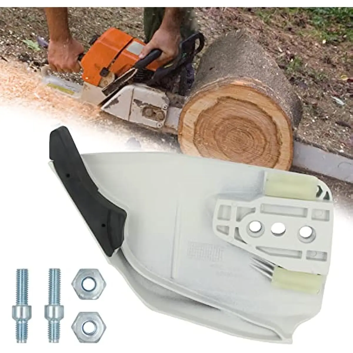 Крышка цепной звездочки со штифтом и гайкой в комплекте для бензопил Stihl MS341 MS361 MS362 MS441, заменяет 1135 640 1703 и 1138 664 2400