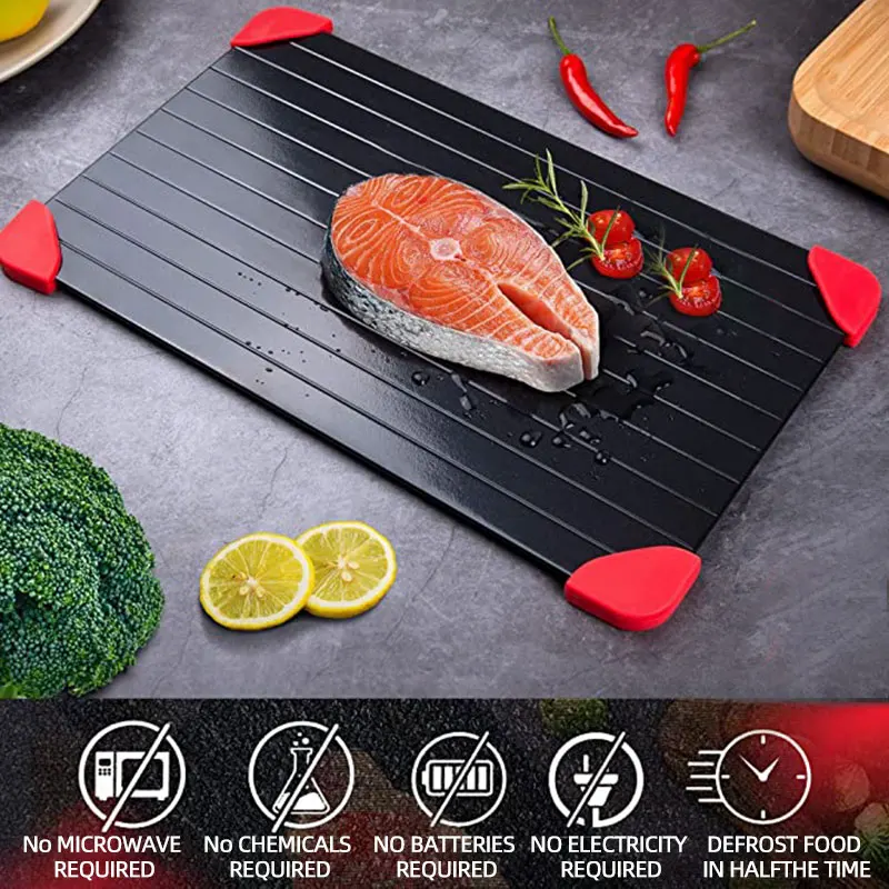 

Fast Defrosting Tray Thaw Frozen Food Meat Fruit Quick Defrosting Plate Board Defrost Kitchen Gadget Tools Utensils Thawing