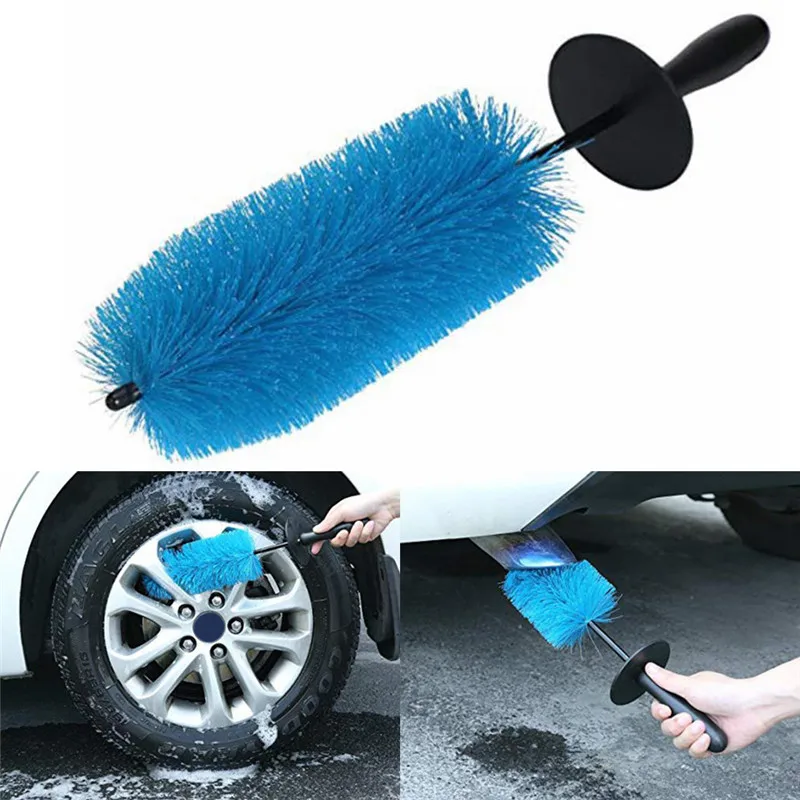 

1 Pcs Blue Sword Shape Vehicle Washing Tools Car Tire Brush Car Edge Cleaning Brush Car Wheel Brush Car Wash Tool