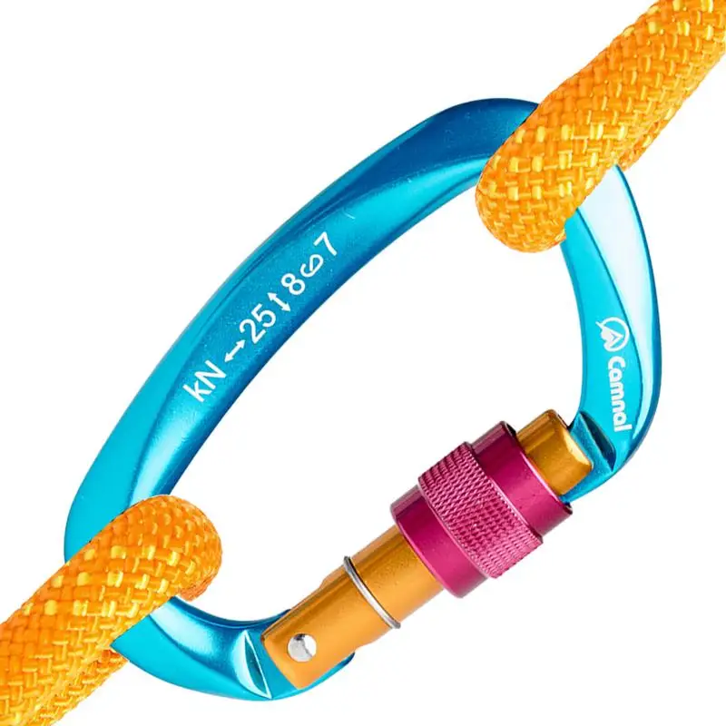 

Climbing Carabiner Clip Safety Auto Lock Buckle Lightweight Crossing Hook For Rock Climbing Rappelling And Mountaineering