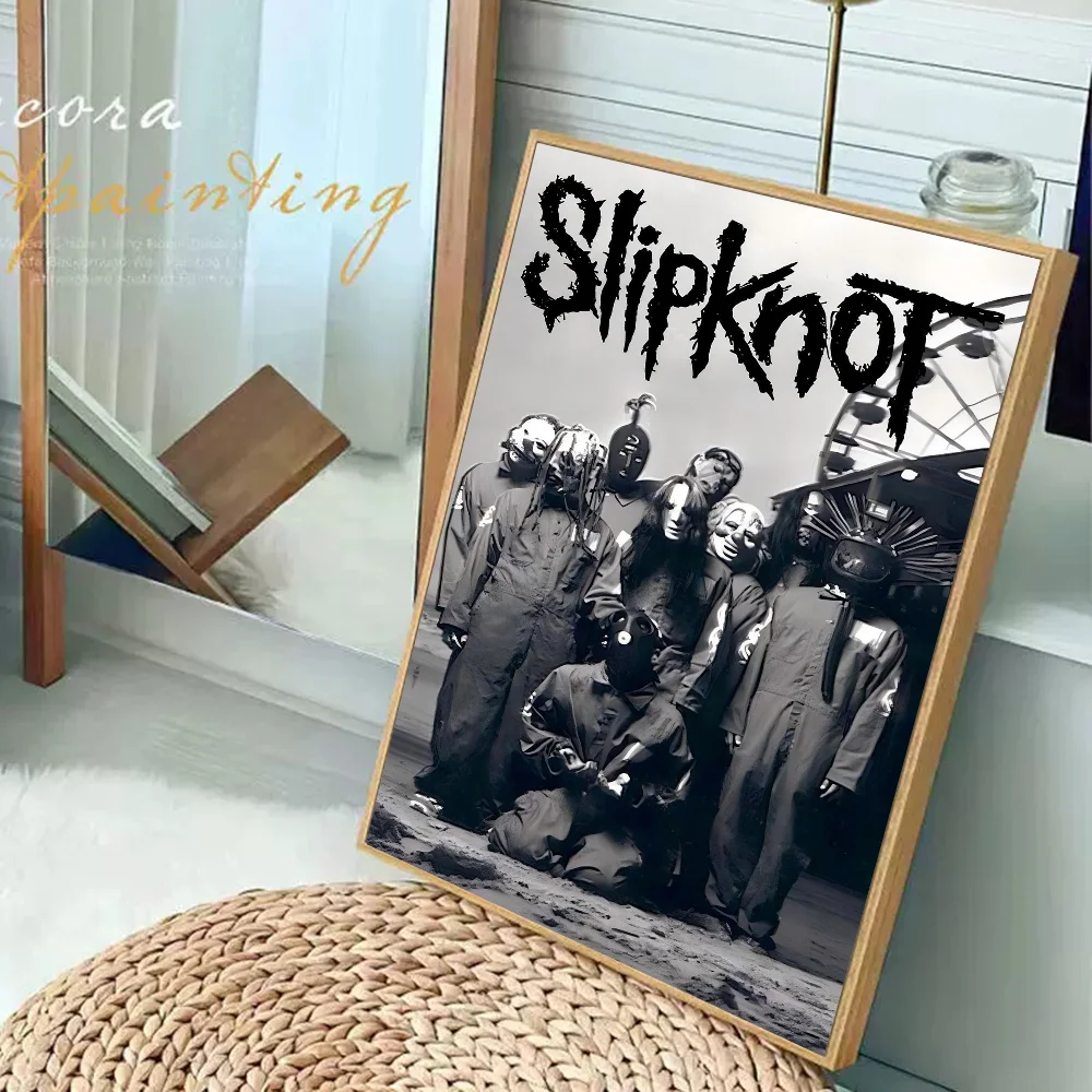 Самоклеящаяся художественная постер Rock Slipknot ретро наклейка из крафт-бумаги