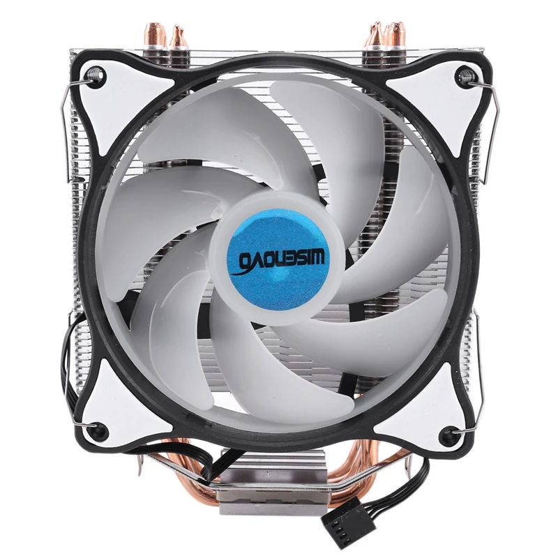 

NEW-WISENOVO T400 CPU Cooler 4 Pin 4 Copper Tube 12Cm Silent Single Fan CPU Cooler Suitable For AMD/1150/1151/1155/1156/775/1366