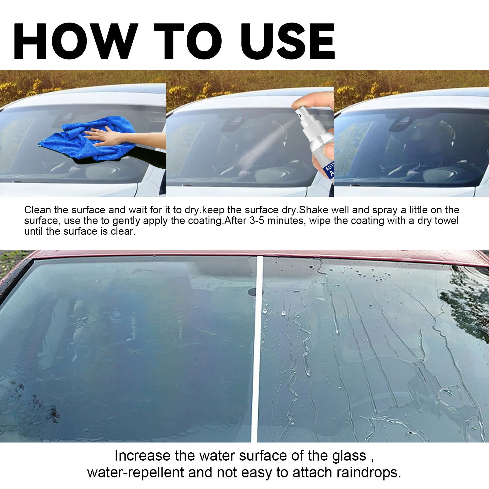 Защитное покрытие для автомобильного стекла водонепроницаемое непромокаемое - Фото №1