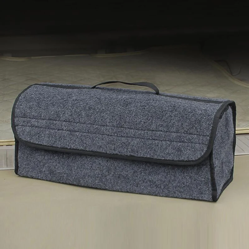 

Big Size Soft Woolen Felt Car Trunk Organizer Car Storage Box Bag Fireproof Stowing Tidying Package Blanket Tool