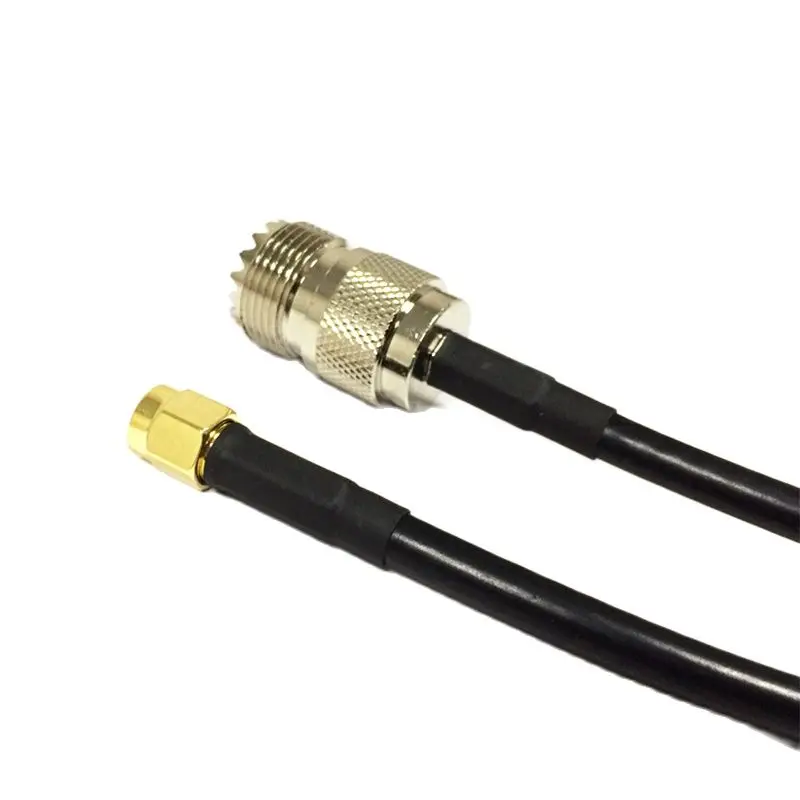 RP SMA штекер внутреннее отверстие к UHF женский SO239 RG58 косичка кабельный адаптер для