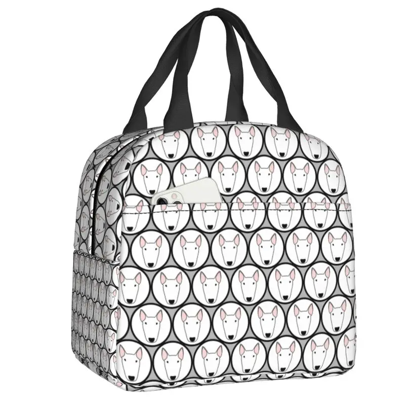 

Bully Bubble Grey Resuable Lunch Box Women Leakproof Bull Terrier Dog Lover Cooler Thermal Food Insulated Lunch Bag School