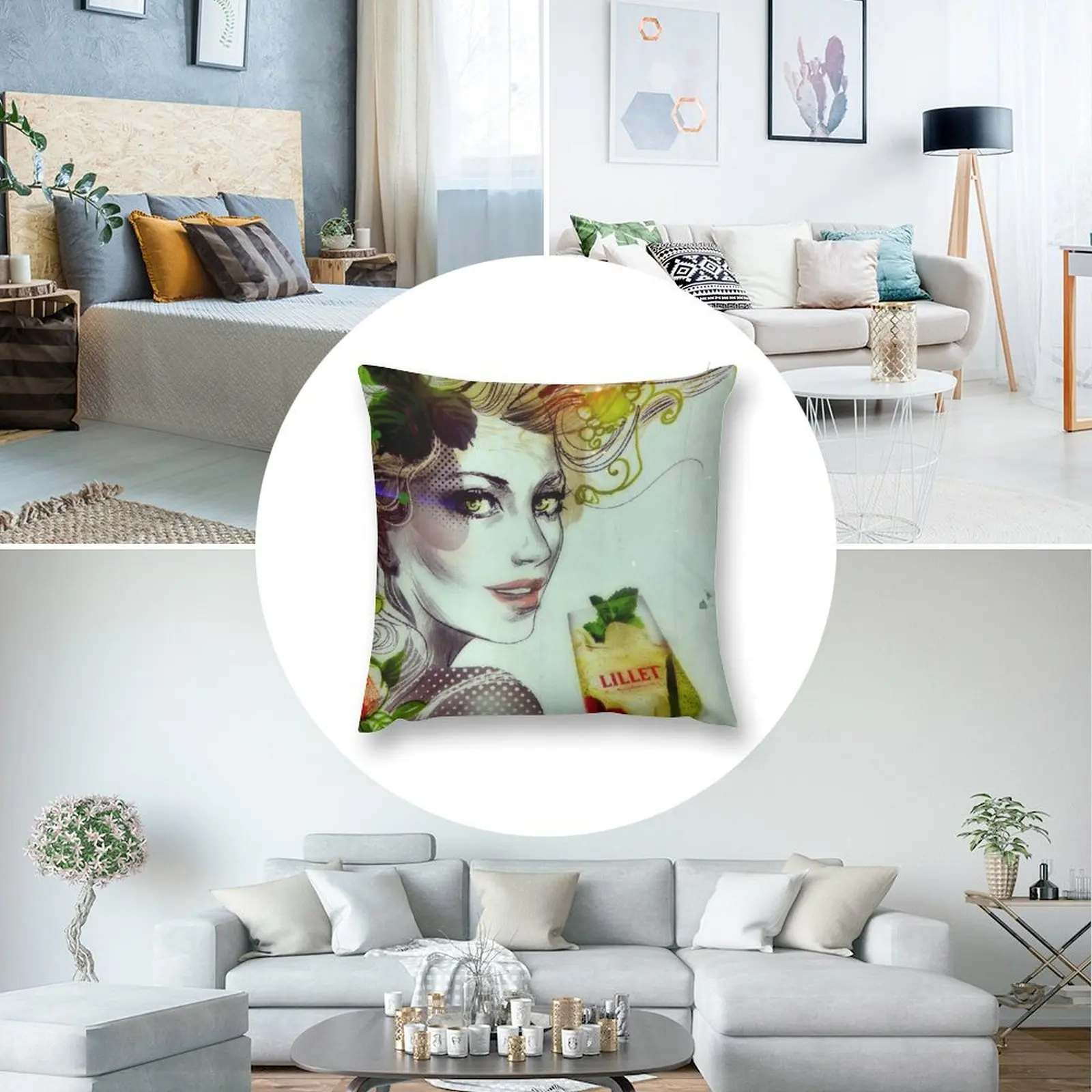 JEANETTE LILLET наволочки для диванных подушек гостиной подушки рождественские