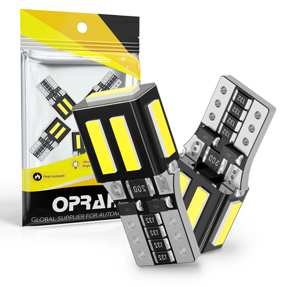 2шт LED T10 W5W Автомобильный свет салона 194 168 2825 Оригинальная цокольная лампа Canbus без ошибок 7020SMD Боковая парковочная сигнальная лампа 12V White