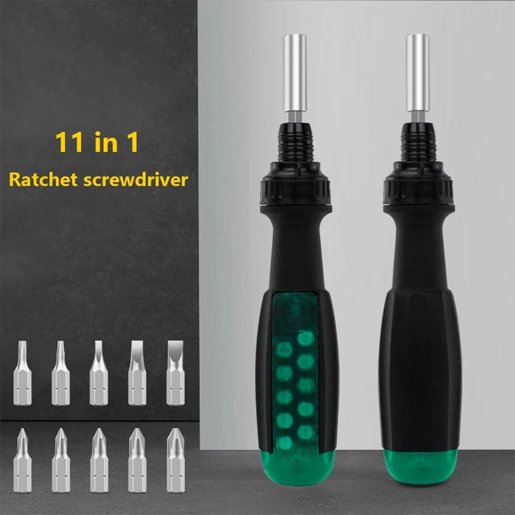 

11 In 1 Precision Ratchet Screwdriver Combo Set 19cm Multifunction Repair Manual Tool Professional Portable Hardware Tools