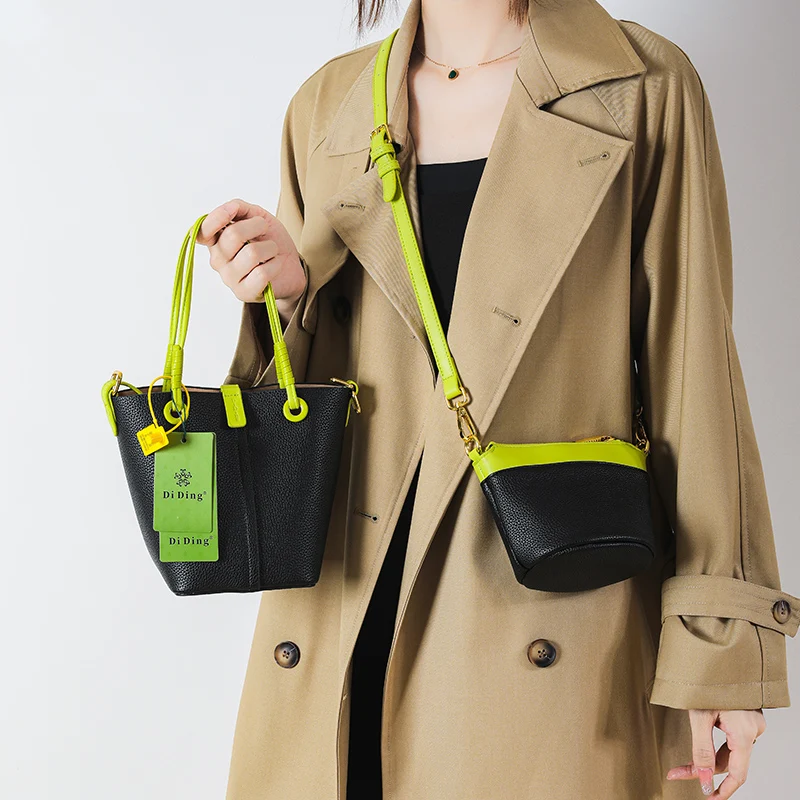 Fashion New Style Women's Handheld Crossbody Bucket Bag High Quality Female Student Small Size Vegetable Basket Shoulder Bag