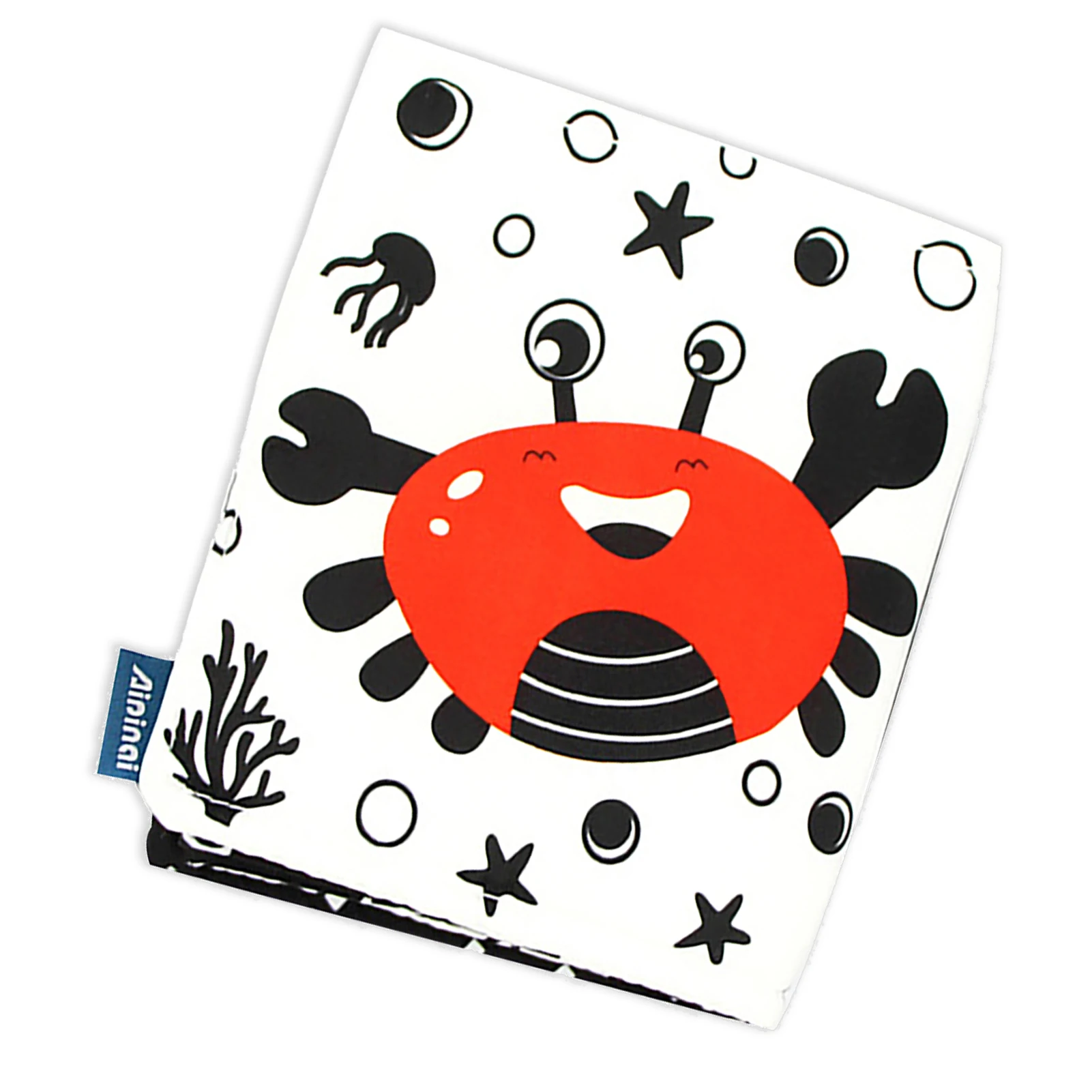 

Black And White Cloth BookBlack And White Baby Book High Contrast Crinkle Cloth Books Early Educational Toys For Infants Babies